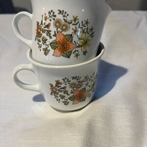 Floral Ceramic Cup and Saucer Set